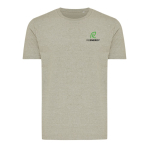 Camiseta unisex en algodón regular fit para promociones 180 g/m2 Iqoniq color beige vista con logo
