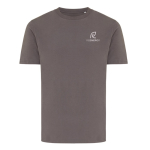 Camiseta unisex en algodón regular fit para promociones 180 g/m2 Iqoniq color plateado mate vista con logo