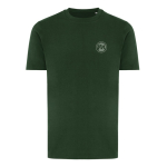Camiseta unisex en algodón regular fit para promociones 180 g/m2 Iqoniq color verde bosque vista con logo