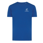 Camiseta unisex en algodón regular fit para promociones 180 g/m2 Iqoniq color azul real vista con logo