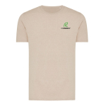Camiseta unisex en algodón regular fit para promociones 180 g/m2 Iqoniq color marfil vista con logo