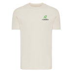 Camiseta unisex en algodón regular fit para promociones 180 g/m2 Iqoniq color natural vista con logo