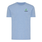 Camiseta unisex en algodón regular fit para promociones 180 g/m2 Iqoniq color azul claro vista con logo
