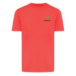 Camiseta unisex en algodón regular fit para promociones 180 g/m2 Iqoniq color coral vista con logo