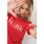 Camiseta unisex en algodón regular fit para promociones 180 g/m2 Iqoniq color coral