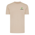 Camiseta unisex en algodón regular fit para promociones 180 g/m2 Iqoniq color marrón claro vista con logo