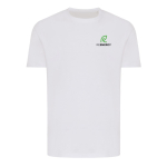Camiseta unisex en algodón regular fit para promociones 180 g/m2 Iqoniq color blanco roto vista con logo