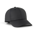 Gorra de RPET de 6 paneles con cierre de hebilla ajustable 85 g/m2 color negro