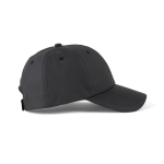 Gorra de RPET de 6 paneles con cierre de hebilla ajustable 85 g/m2 color negro tercera vista