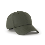 Gorra de RPET de 6 paneles con cierre de hebilla ajustable 85 g/m2 color verde