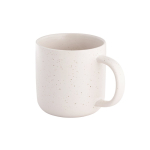Taza de cerámica para café con acabado mate y efecto rústico 90ml color blanco roto