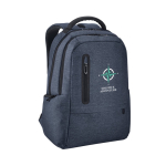 Mochila impermeable de nailon reciclado y RPET 210D para PC 17'' color azul imagen con logo