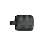 Bolso de mano de materiales reciclados forrado con asa lateral color negro primera vista