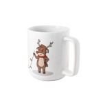 Taza de cerámica con estampado navideño con capacidad hasta 330ml color blanco
