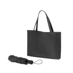 Paraguas plegable de poliéster reciclado 190T automático de Ø97 color negro