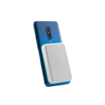 Powerbank de ABS ideal para fijar detrás del móvil 10.000 mAh color blanco tercera vista