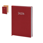 Agenda de tapa rígida de PU con vista diaria en inglés y español A5