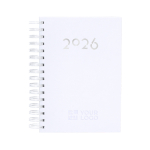 Agenda de anillas en el lateral con vista diaria en inglés y español A5 vista principal