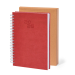 Agenda con logo de anillas con vista diaria en inglés y español B5 cuarta vista