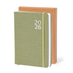 Agenda de cartón reciclado con vista diaria en inglés y español A5 quinta vista