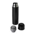 Termo de acero inoxidable reciclado con tapa estilo vaso 750ml color negro cuarta vista