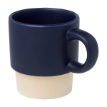 Taza para café espresso con fondo de arcilla y acabado mate 130ml color azul marino