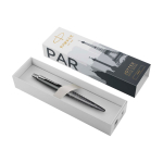 Bolígrafo de metal Parker Jotter SE Global Icons tinta azul color gris segunda vista frontal