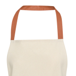 Delantal de algodón reciclado con cinta de cuello de color 200 g/m2 color salmón vista detalle 2