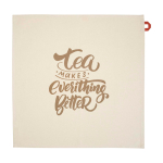 Paño de cocina de algodón reciclado con asa de color 200 g/m2 vista impresión serigrafía