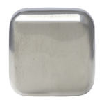 Juego de 4 cubitos de hielo reutilizables de acero inoxidable color plateado segunda vista frontal