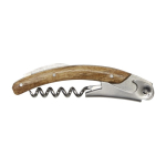 Set de portabotellas de madera de acacia con utensilio color madera tercera vista