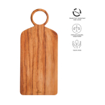 Tabla de cortar hecha a mano con la raíz de un árbol de teca color madera segunda vista