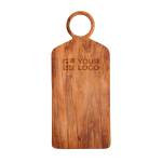 Tabla de cortar hecha a mano con la raíz de un árbol de teca vista principal