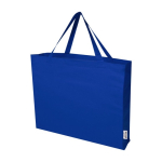 Bolsa de algodón reciclado con gran compartimiento principal 220 g/m2 color azul real