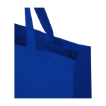 Bolsa de algodón reciclado con gran compartimiento principal 220 g/m2 color azul real vista detalle 1