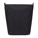 Bolsa tote para PC de poliéster reciclado con organizadores 15,6” color negro tercera vista frontal