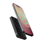 Powerbank inalámbrico magnético para móvil con potencia de 5.000 mAh color negro