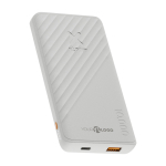 Powerbank de carga rápida con tecnología FastCharge 10.000 mAh color blanco vista impresa logo 2