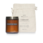 Vela perfumada de madera de cedro hecha a mano en la UE color miel