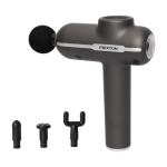 Pistola masajeadora inalámbrica Prixton MGF80 Synergy con 4 cabezales color negro