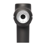 Pistola masajeadora inalámbrica Prixton MGF80 Synergy con 4 cabezales color negro segunda vista trasera