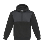 Chaqueta sherpa de poliéster reciclado unisex Elevate NXT color negro segunda vista frontal
