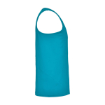 Camiseta deportivo infantil con etiqueta removible 140 g/m2 Roly color turquesa segunda vista lateral