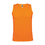 Camiseta deportivo infantil con etiqueta removible 140 g/m2 Roly color naranja fluorescente