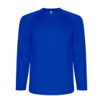 Camiseta técnica deportiva para niños de manga larga 150 g/m2 Roly color azul