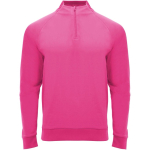 Sudadera infantil manga larga con cremallera corta 200 g/m2 Roly color rosa fluorescente