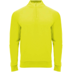 Sudadera infantil manga larga con cremallera corta 200 g/m2 Roly color amarillo fluorescente