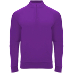 Sudadera infantil manga larga con cremallera corta 200 g/m2 Roly color lila