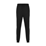 Pantalón infantil sport de algodón y poliéster con pernera 280 g/m2 Roly color negro