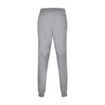 Pantalón infantil sport de algodón y poliéster con pernera 280 g/m2 Roly color gris claro jaspeado segunda vista trasera